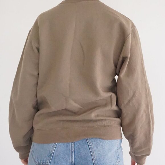 Vintage Jerzees Brown Teddy Bear Basket Vase Cotton Blend Crewneck Sweater S - Picture 3 of 12